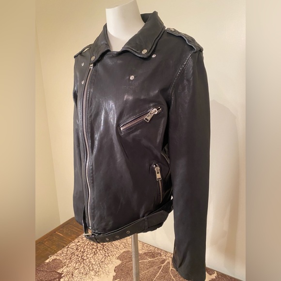 Lamarque Kiyoshi Leather Biker Jacket size L NWT - Picture 5 of 15